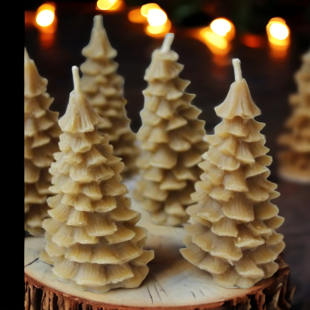 Christmas Tree Beeswax Candle