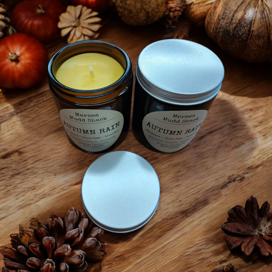 'Autumn Rain' Aromatherapy Beeswax Candle