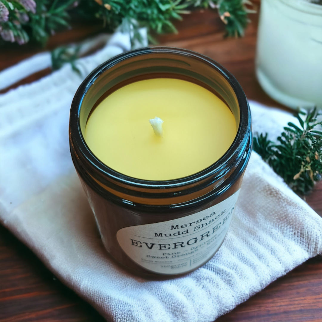 Evergreen Festive Beeswax Candle